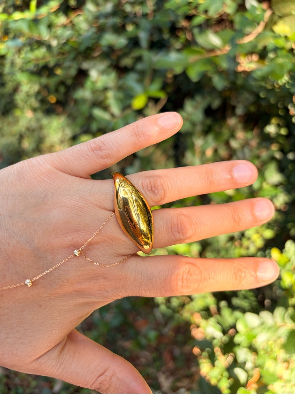 New! Ring Statement Ring 18K Gold Plated - Picture 5 of 8